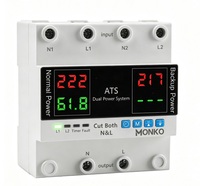 Interrupteur de transfert automatique PC monophasé MONKO 63A avec protection contre les surtensions/sous-tensions pour usage industriel et domestique