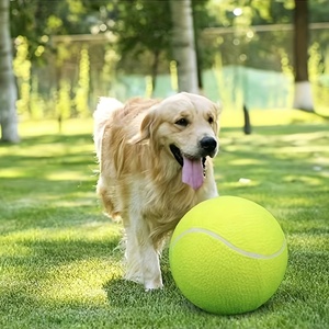 Balle de tennis géante de 9,5 pouces pour chiens, jouet gonflable pour animaux de compagnie, balle surdimensionnée de 24 cm avec logo personnalisé - Product Image 5