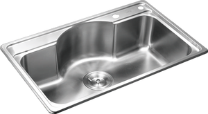 Fregadero de Cocina Satinado 530x420mm de un Solo Tazón de Acero Inoxidable SUS304 1094 con Grifo Integrado - Product Image 6