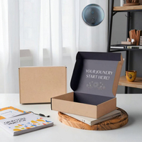 Boîte en Carton Ondulé avec Bande Adhésive Détachable pour Expédition, Emballage Boîte Postale, Carton Zippé, Boîtes Cadeaux avec Découpe Déchirable