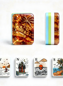 Juego de Mahjong Americano de Plástico con Temática de Playa, en Stock, con Patas Plegables, Fácil de Transportar, para 4 Jugadores - Product Image 6