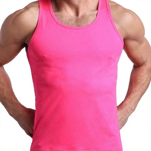 เสื้อกล้ามผู้ชายสีชมพู แบรนด์ Pink Bomb สำหรับออกกำลังกาย แห้งเร็ว ระบายอากาศได้ดี กระชับกล้ามเนื้อ เสื้อฟิตเนสลำลอง ชุดกีฬา แอคทีฟแวร์ ทรงสูง - Product Image 1