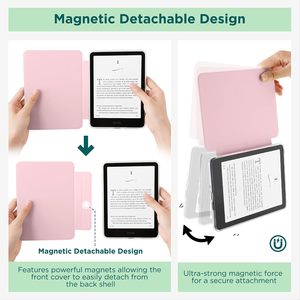 Estilo de <span class=keywords><strong>libro</strong></span> Clear Hard Back Shell Magnetic Desmontable Smart Cover Case para <span class=keywords><strong>Kindle</strong></span> Paperwhite 12th Generation 7 pulgadas - Product Image 2