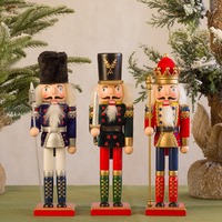 Casse-Noisette en Bois Taille 30cm Soldat de Noël Statue Casse-Noisette Géant à Vendre Décoration de la Maison Ornements de Noël