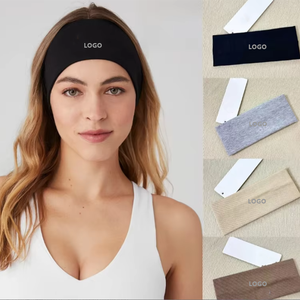 Fascia per Capelli Sportiva in Cotone Lavorato a Maglia, Stile Europeo e Americano, Tinta Unita, Elastica e Larga, Ideale per Yoga e Attività all'Aperto - Product Image 3