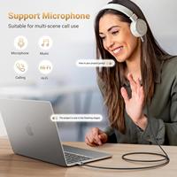 UGREEN CM450 Aux a USB Tipo C a 3,5mm Cable de Audio Jack 1M USB C a TRRS Auriculares Adaptador de cable estéreo para coche Mic HiFi Compatible