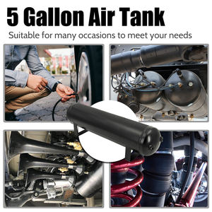 Abd stok 5 galon siyah alüminyum hava tankı ile 1/4 NPT delik pnömatik hava süspansiyon tankı hava boynuz Tank araba aksesuarları - Product Image 6