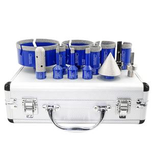 Lot de 13 forets diamantés brasés sous vide, fraises à chanfreiner et à biseauter pour le perçage de trous dans le granit, le marbre et la maçonnerie - Product Image 1