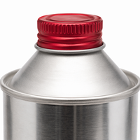 Lata de Metal Vacía con Tapa Cónica para Líquido de Frenos de 250ml, 500ml y 1000ml, Fabricada por OEM
