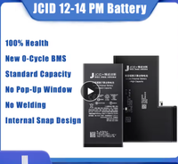 Baterai JCID Diagnose Baru 0-cycle 100% Daya Tahan untuk iPhone 12 13 14 15 Pro Max dengan Stiker Alat Pemasangan Tanpa Jendela Pop-up