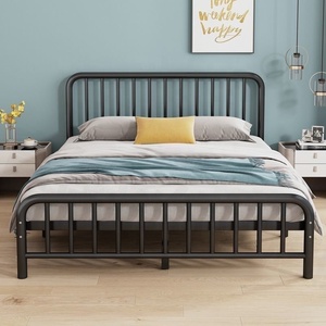 Cama <span class=keywords><strong>de</strong></span> <span class=keywords><strong>hierro</strong></span> moderna y sencilla para alquiler, cama doble <span class=keywords><strong>de</strong></span> <span class=keywords><strong>hierro</strong></span> engrosada para el hogar - Product Image 5