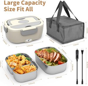 Customized Electric Lunch <b>Box</b> Accessories with 304 Stainless Steel Inner Thermal Bag Fork and Spoon for Household Use - Product Image 4