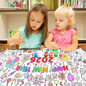 Nappe de coloriage réutilisable et non toxique pour enfants - Toile de peinture lavable pour les fêtes de Noël et de Pâques et les jeux <span class=keywords><strong>en</strong></span> <span class=keywords><strong>famille</strong></span> - Product Image 2
