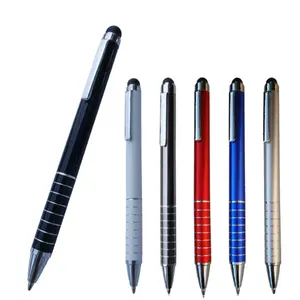 多色金属圆珠笔2合1手写笔屏幕金属彩色钢笔