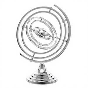 Minimaliste Qualité Accent Globe Accent Décoratif métal Artisanat Table bureau à domicile Décor Intérieur Objets Circulaire Globe Stand - Product Image 1
