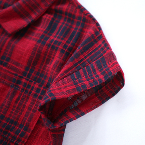 Abbigliamento Coordinato Mamma e Figlia Camicia a Quadri per Bambini Blusa in Cotone Vestiti Coordinati Mamma e Figlia Camicie Casual a Maniche Corte - Product Image 2