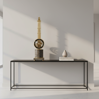 Horloge mécanique de table à pendule oscillant en laiton doré inversé de style français avec base en marbre