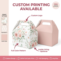 Boîte à gâteau rectangulaire pliable portable et colorée, impression offset quadricolore pour les faveurs de mariage et de fête - Commandes personnalisées