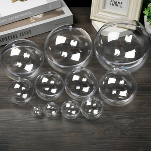 Boule de Noël en Plastique Transparent à Ouvrir pour Bricolage, Vente en Gros, Boules en <span class=keywords><strong>Acrylique</strong></span> Clair, Fourniture de Décoration 3-20cm - Product Image 1