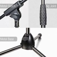 Support de microphone professionnel réglable sur trépied avec bras articulé pour chant, discours et enseignement