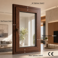 Ventanas de PVC de Diseño Chino, Ventanas Abatibles de Doble Acristalamiento, Ventanas Insonorizadas para Viviendas