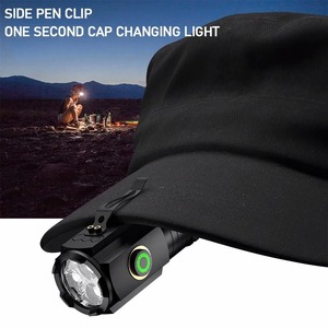 Mini <span class=keywords><strong>lampe</strong></span> torche LED puissante rechargeable par Type-C, batterie 18350, <span class=keywords><strong>lampe</strong></span> torche 2000LM avec aimant de queue, lanterne tactique de <span class=keywords><strong>camping</strong></span> - Product Image 2