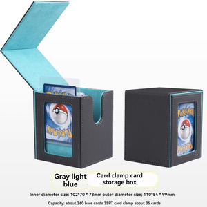 Caja Organizadora de Cartas de Juego de PU al por Mayor de Fábrica, Caja de Almacenamiento de Cartas Coleccionables con Cierre Magnético - Product Image 3