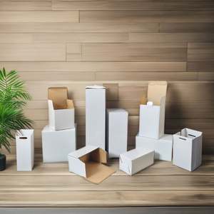 500 Pieces Multi Size Rectangle Kraft Self Erecting <b>Gift</b> <b>Box</b> Recycled Materials Black <b>White</b> Brown Paperboard Customizable Free - Product Image 3