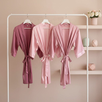 Robes de mariée et de demoiselles d'honneur en satin de luxe pour femmes, 55 couleurs, vente en gros, peignoirs de spa en soie pour adultes, robes de soirée