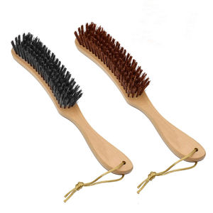 Cerdas de jabalí, venta al por mayor, plumero para el cuello, cepillo de pelo de madera, peine con logotipo personalizado, brocha de afeitar de madera negra para hombre - Product Image 4