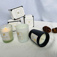 Marque privée OEM 50g de cire de soja naturelle huile parfumée parfum coffret cadeau pots de bougie parfumés de luxe