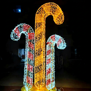 Marqueurs de chemin en forme de canne à sucre pour orienter les visiteurs lors des festivals d'hiver, des parcs à thème et des expositions de commerces saisonniers - Product Image 1