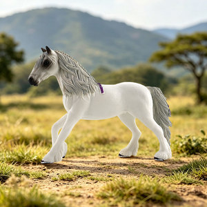 Modèles de chevaux de simulation transfrontaliers : Cheval de Quarter, Cheval Hanovrier, Cheval Friesien, Cheval Blanc, Cheval Clydesdale - PVC - Product Image 5