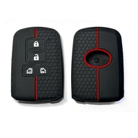 Étui de clé en silicone à texture nid d'abeille pour Toyota Camry/Corolla/RAV4 Levin/Highlander, clé intelligente à 3 boutons, résistant aux rayures, haut de gamme