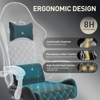 Chaise de jeu promotionnelle en gros, chaise de bureau personnalisée, chaise de jeu avec massage et soutien lombaire pour les joueurs occasionnels