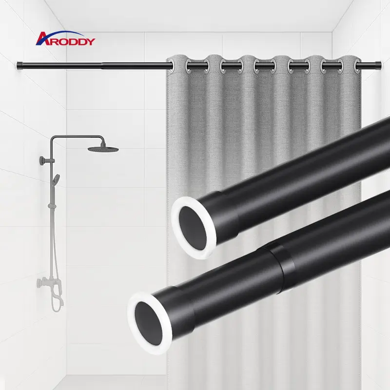 ARODDY karbon çelik malzeme 1.1-1.6m perde asılı ayarlanabilir duş perde çubukları düşük adedi