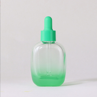 Offre Spéciale – Flacon carré rose en verre épais de 30 ml pour huile de parfum – Bouteille carrée en gros pour sérum avec pompe compte-gouttes en verre