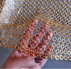 Cortina de Malla de Acero Inoxidable - Biombo Decorativo de Metal y Pantalla Arquitectónica para Vestíbulo de Hotel de Lujo - Product Image 4