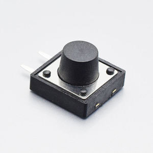 ホットセール プラスチック製電子タクトスイッチ 12x12 サイドプレス 2ピンDIP 1NO ブラックプッシュボタン タクタイルスイッチ 家庭用電化製品向け - Product Image 5