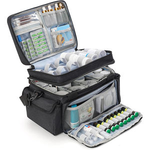 Organisateur de médicaments portable OEM d'usine avec séparateur réglable, trousse de premiers soins à double couche pour le rangement des pilules, santé à domicile, voyage - Product Image 1
