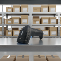 Lecteur de codes-barres sans fil 2,4 G CQH10G économique, scanner de codes-barres 1D USB filaire rouge pour la numérisation des prix en magasin de détail