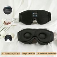 Masque de sommeil sans fil avec écouteurs 3D intégrés, masque oculaire bloquant la lumière, massage par bruit blanc, lavable