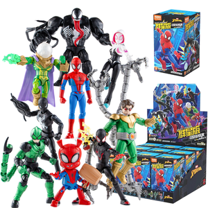 Marvel <span class=keywords><strong>Spider</strong></span>-<span class=keywords><strong>Man</strong></span> Version 05 Original Genuine Symbiote <span class=keywords><strong>Miles</strong></span> <span class=keywords><strong>Morales</strong></span> Figurine d'action en PVC Modèle Blocs de construction à assembler Boîte mystère - Product Image 1