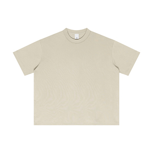 Camiseta de Punto para Hombre, Corte Regular, 210 g/m², Mezcla de Algodón y Poliéster, Alta Calidad, Color Sólido, Cuello Redondo, Manga Regular, Estilo Hip Hop - Product Image 2