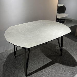 Comedor Modern Furniture Extendable Dining <b>Table</b> Sets With <b>Chairs</b> Smart <b>Foldable</b> Sintered Stone Mechanism <b>Tables</b> CW-701DT Extend - Product Image 4