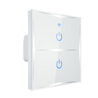 Interrupteur tactile Tuya WiFi Smart EU 10A avec interrupteur de télécommande intelligent en verre compatible avec Alexa et Google Home