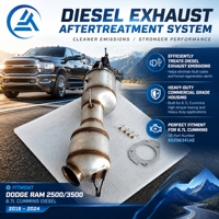 Convertisseur catalytique DPF pour Dodge Ram 2500 3500 6.7L Diesel 2019-2024 68296341AE