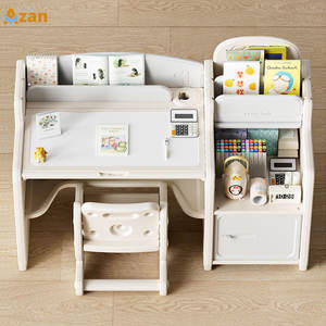 Bureau multifonctionnel 3 en 1 pour enfants, bureau d'apprentissage réglable en hauteur avec chaise, <span class=keywords><strong>table</strong></span> à dessin pour enfants - Product Image 1
