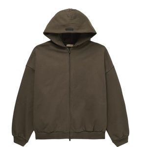 Custom Designer <b>Hoodies</b> Men <b>Zip</b> <b>up</b> Fleece <b>Black</b> Hoodie 100% Cotton Boxy Streetwear Appliqued Embroidery Logo Loungewear - Product Image 4