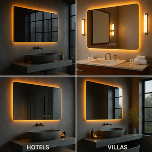 Không khung lớn Salon thông minh LED ánh sáng gương chống sương mù nhà vệ sinh cảm ứng với antifog - Product Image 4